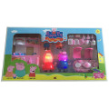 Cartoon populaire de jouets de famille de porc rose pour les enfants